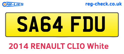 SA64FDU are the vehicle registration plates.