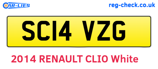 SC14VZG are the vehicle registration plates.