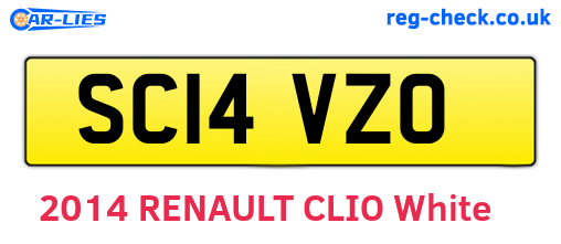 SC14VZO are the vehicle registration plates.