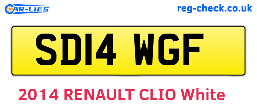 SD14WGF are the vehicle registration plates.