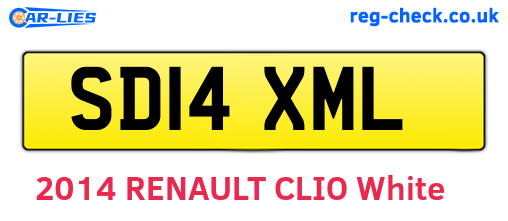 SD14XML are the vehicle registration plates.