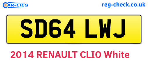 SD64LWJ are the vehicle registration plates.