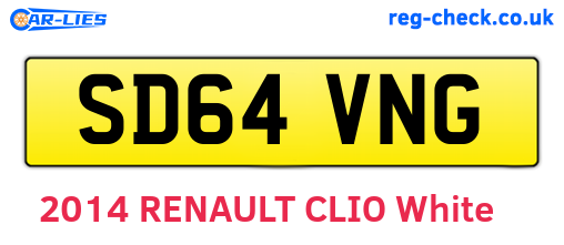 SD64VNG are the vehicle registration plates.