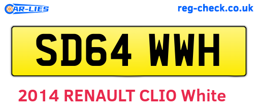 SD64WWH are the vehicle registration plates.