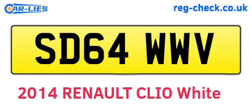 SD64WWV are the vehicle registration plates.