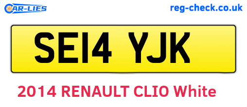 SE14YJK are the vehicle registration plates.