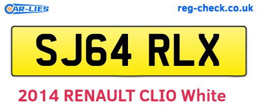 SJ64RLX are the vehicle registration plates.