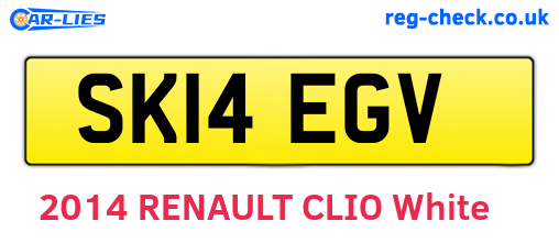 SK14EGV are the vehicle registration plates.