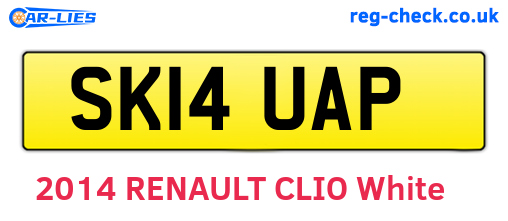 SK14UAP are the vehicle registration plates.