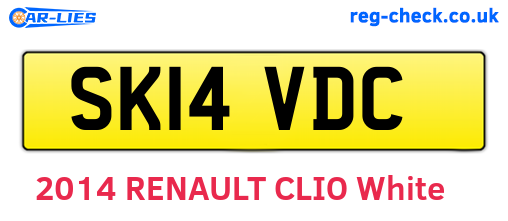 SK14VDC are the vehicle registration plates.