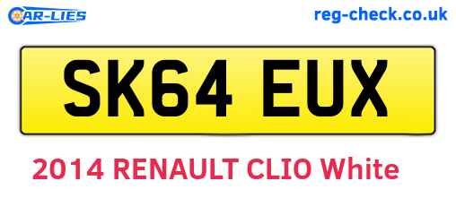 SK64EUX are the vehicle registration plates.