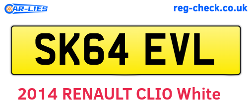 SK64EVL are the vehicle registration plates.