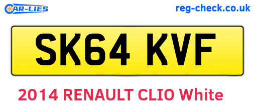 SK64KVF are the vehicle registration plates.