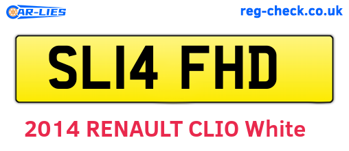 SL14FHD are the vehicle registration plates.