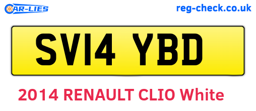 SV14YBD are the vehicle registration plates.