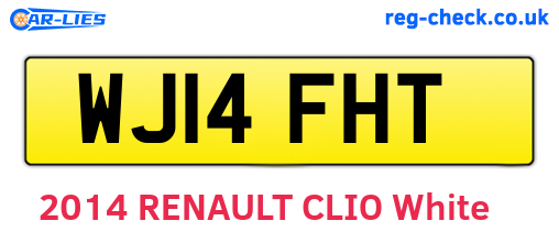 WJ14FHT are the vehicle registration plates.