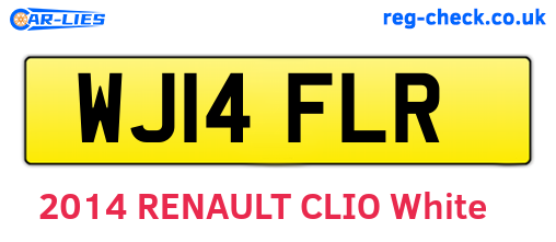 WJ14FLR are the vehicle registration plates.