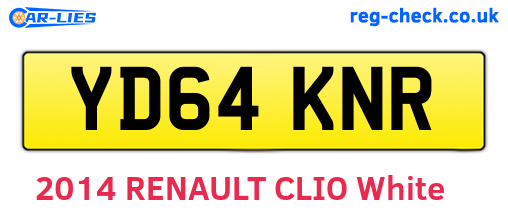 YD64KNR are the vehicle registration plates.
