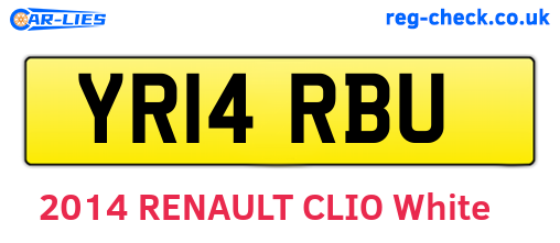 YR14RBU are the vehicle registration plates.