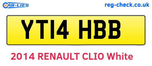 YT14HBB are the vehicle registration plates.