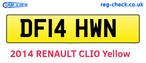 DF14HWN are the vehicle registration plates.