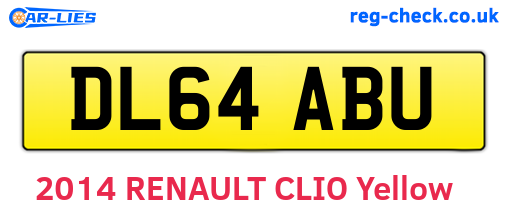 DL64ABU are the vehicle registration plates.
