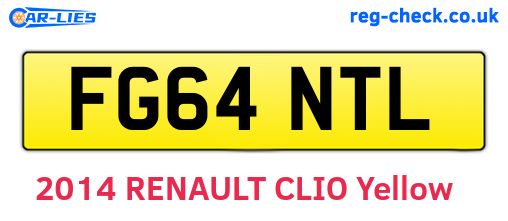 FG64NTL are the vehicle registration plates.
