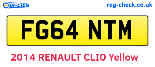 FG64NTM are the vehicle registration plates.