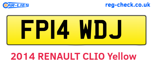 FP14WDJ are the vehicle registration plates.