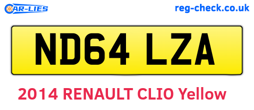 ND64LZA are the vehicle registration plates.