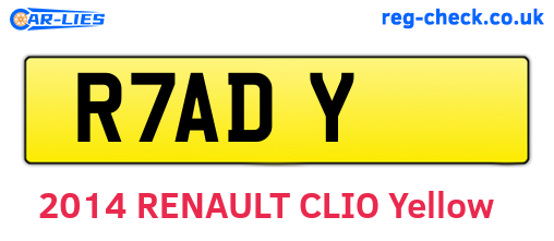 R7ADY are the vehicle registration plates.
