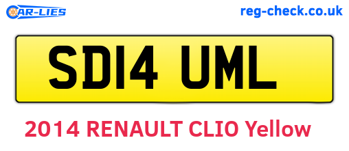 SD14UML are the vehicle registration plates.