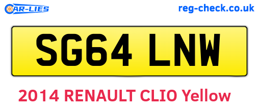 SG64LNW are the vehicle registration plates.