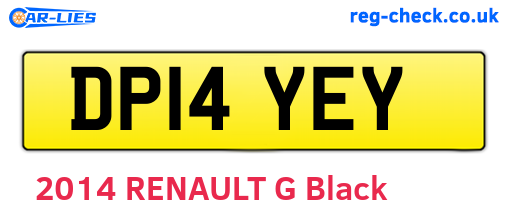 DP14YEY are the vehicle registration plates.