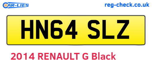 HN64SLZ are the vehicle registration plates.