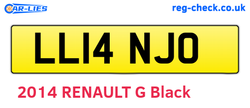 LL14NJO are the vehicle registration plates.