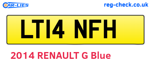 LT14NFH are the vehicle registration plates.