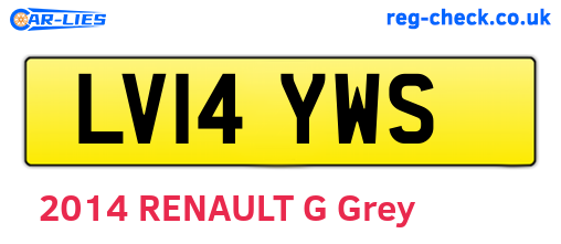 LV14YWS are the vehicle registration plates.