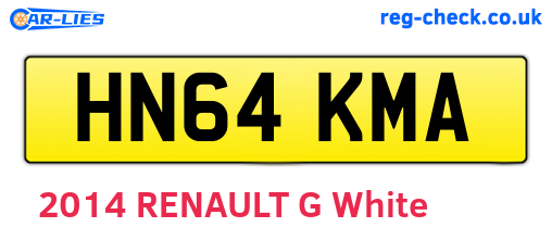 HN64KMA are the vehicle registration plates.