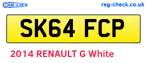 SK64FCP are the vehicle registration plates.