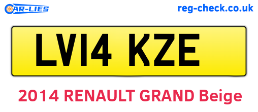 LV14KZE are the vehicle registration plates.