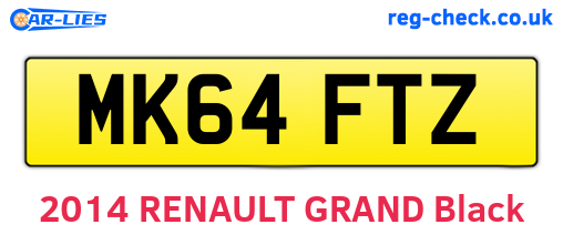 MK64FTZ are the vehicle registration plates.