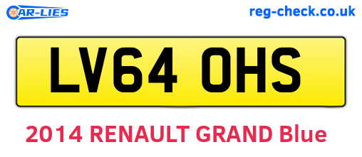 LV64OHS are the vehicle registration plates.