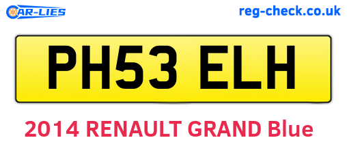 PH53ELH are the vehicle registration plates.
