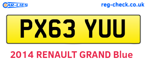 PX63YUU are the vehicle registration plates.