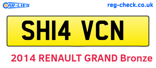 SH14VCN are the vehicle registration plates.