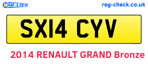 SX14CYV are the vehicle registration plates.