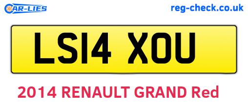 LS14XOU are the vehicle registration plates.
