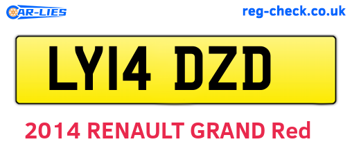 LY14DZD are the vehicle registration plates.