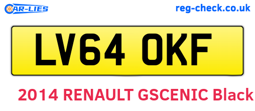 LV64OKF are the vehicle registration plates.